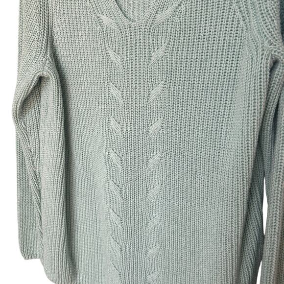 Coldwater Creek Women's Light Green/Blue Knit Sweater Size Large - Picture 4 of 6